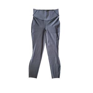 Lululemon Base Pace High-Rise Two Tone Ribbed Leggings Black/Gull Gray Size 6